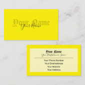 単にエレガント黄色の古代文字 名刺 (正面/裏面)