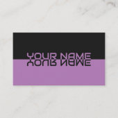 単にエレガント黒と紫の反射名 名刺 (正面)