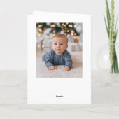 単にエレガント3スタイリッシュ枚の写真クリスマスグリーティング シーズンカード (裏面)