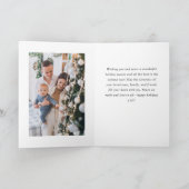 単にエレガント3スタイリッシュ枚の写真クリスマスグリーティング シーズンカード (内部)