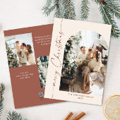 単にエレガント3スタイリッシュ枚の写真クリスマスグリーティング シーズンカード