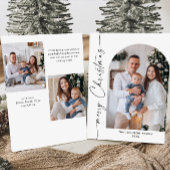 単にエレガント3スタイリッシュ枚の写真クリスマスグリーティング シーズンカード