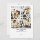 単にエレガント5スタイリッシュ写真クリスマスグリーティング シーズンカード (裏面)