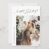 単にエレガント5スタイリッシュ写真クリスマスグリーティング シーズンカード (正面)