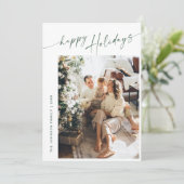 単にエレガント5スタイリッシュ写真クリスマスグリーティング シーズンカード (スタンド正面)