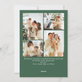 単にエレガント5スタイリッシュ写真クリスマスグリーティング シーズンカード (裏面)