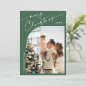 単にエレガント5スタイリッシュ写真クリスマスグリーティング シーズンカード (スタンド正面)