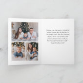 単にエレガント5スタイリッシュ写真クリスマスグリーティング シーズンカード (内部)