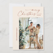 単にエレガント5スタイリッシュ写真クリスマスグリーティング シーズンカード (正面)