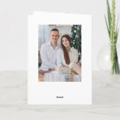 単にエレガント5スタイリッシュ写真クリスマスグリーティング シーズンカード (裏面)