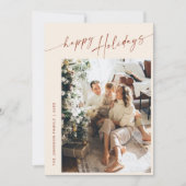 単にエレガント5スタイリッシュ写真クリスマスグリーティング シーズンカード (正面)