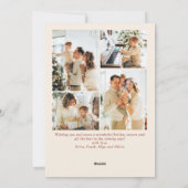 単にエレガント5スタイリッシュ写真クリスマスグリーティング シーズンカード (裏面)