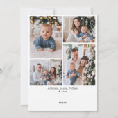 単にエレガント5スタイリッシュ写真クリスマスグリーティング シーズンカード (裏面)