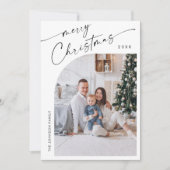 単にエレガント5スタイリッシュ写真クリスマスグリーティング シーズンカード (正面)