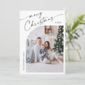 単にエレガント5スタイリッシュ写真クリスマスグリーティング シーズンカード (スタンド正面)