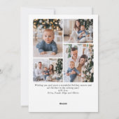 単にエレガント5スタイリッシュ写真クリスマスグリーティング シーズンカード (裏面)