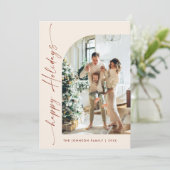 単にエレガント5スタイリッシュ写真クリスマスグリーティング シーズンカード (スタンド正面)