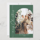 単にエレガント5スタイリッシュ写真クリスマスグリーティング シーズンカード (正面)