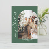 単にエレガント5スタイリッシュ写真クリスマスグリーティング シーズンカード (スタンド正面)