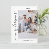 単にエレガント5スタイリッシュ写真クリスマスグリーティング シーズンカード (スタンド正面)