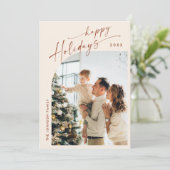 単にエレガント5スタイリッシュ写真クリスマスグリーティング シーズンカード (スタンド正面)