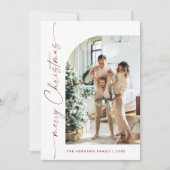 単にエレガント5スタイリッシュ写真クリスマスグリーティング シーズンカード (正面)