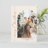 単にエレガント5スタイリッシュ写真クリスマスグリーティング シーズンカード (スタンド正面)