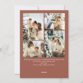 単にエレガント5スタイリッシュ写真クリスマスグリーティング シーズンカード (裏面)