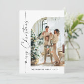 単にエレガント5スタイリッシュ写真クリスマスグリーティング シーズンカード (スタンド正面)