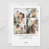 単にエレガント5スタイリッシュ写真クリスマスグリーティング シーズンカード (裏面)