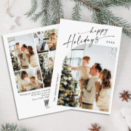 単にエレガント5スタイリッシュ写真クリスマスグリーティング シーズンカード