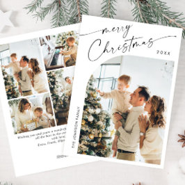 単にエレガント5スタイリッシュ写真クリスマスグリーティング シーズンカード