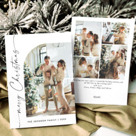 単にエレガント5スタイリッシュ写真クリスマスグリーティング シーズンカード