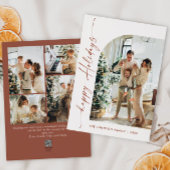 単にエレガント5スタイリッシュ写真クリスマスグリーティング シーズンカード