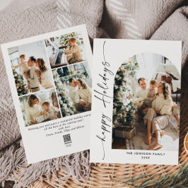 単にエレガント5スタイリッシュ写真クリスマスグリーティング シーズンカード