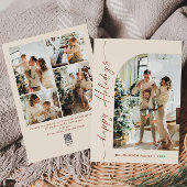 単にエレガント5スタイリッシュ写真クリスマスグリーティング シーズンカード