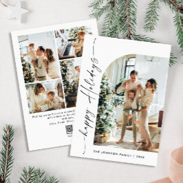 単にエレガント5スタイリッシュ写真クリスマスグリーティング シーズンカード