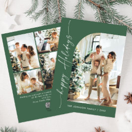 単にエレガント5スタイリッシュ写真クリスマスグリーティング シーズンカード