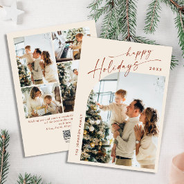 単にエレガント5スタイリッシュ写真クリスマスグリーティング シーズンカード