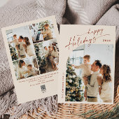 単にエレガント5スタイリッシュ写真クリスマスグリーティング シーズンカード