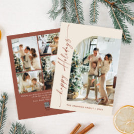 単にエレガント5スタイリッシュ写真クリスマスグリーティング シーズンカード