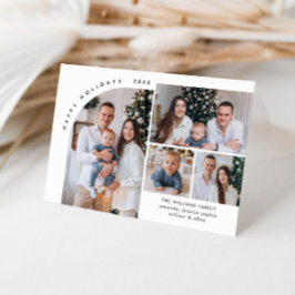 単にエレガント5スタイリッシュ写真クリスマスグリーティング シーズンカード