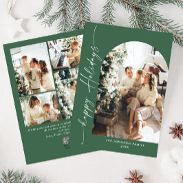 単にエレガント5スタイリッシュ写真クリスマスグリーティング シーズンカード