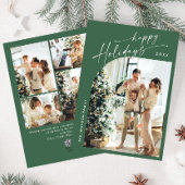 単にエレガント5スタイリッシュ写真クリスマスグリーティング シーズンカード