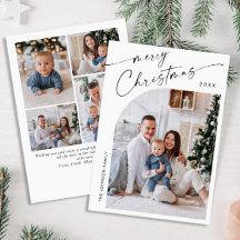 単にエレガント5スタイリッシュ写真クリスマスグリーティング