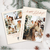 単にエレガント5スタイリッシュ写真クリスマスグリーティング シーズンカード