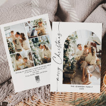 単にエレガント5スタイリッシュ写真クリスマスグリーティング