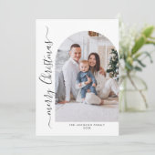 単にエレガント5スタイリッシュ写真クリスマスグリーティング シーズンカード (スタンド正面)