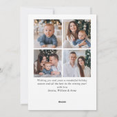 単にエレガント5スタイリッシュ写真クリスマスグリーティング シーズンカード (裏面)