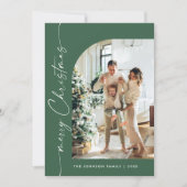 単にエレガント5スタイリッシュ写真クリスマスグリーティング シーズンカード (正面)